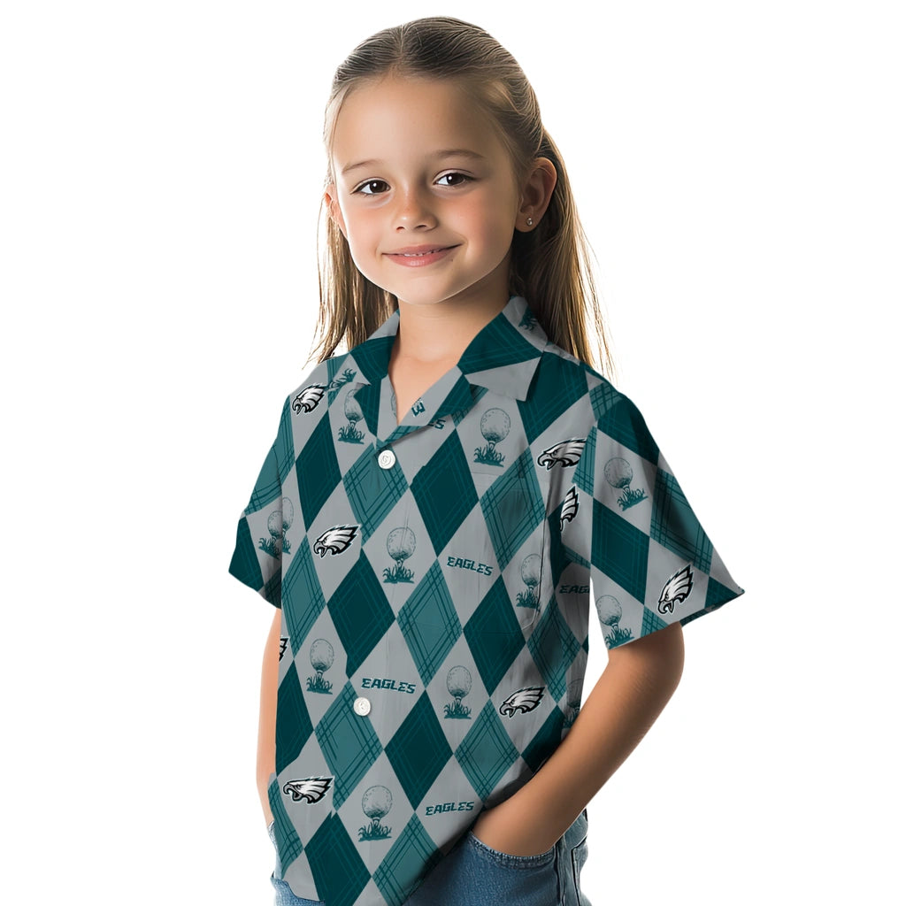 Philadelphia Eagles Hawaiian Shirt - Golfing Plaid | Moonbestprint