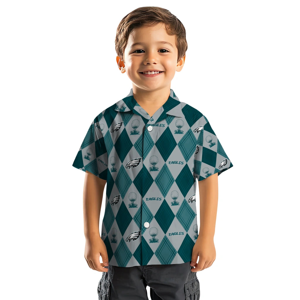 Philadelphia Eagles Hawaiian Shirt - Golfing Plaid | Moonbestprint