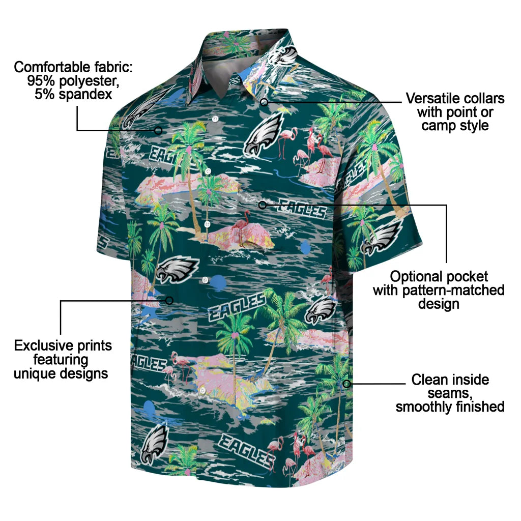 Philadelphia Eagles Hawaiian Shirt - Hawaii Island | Moonbestprint