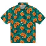 Philadelphia Eagles Hawaiian Shirt - Hibiscus and Palm Leaves | Moonbestprint