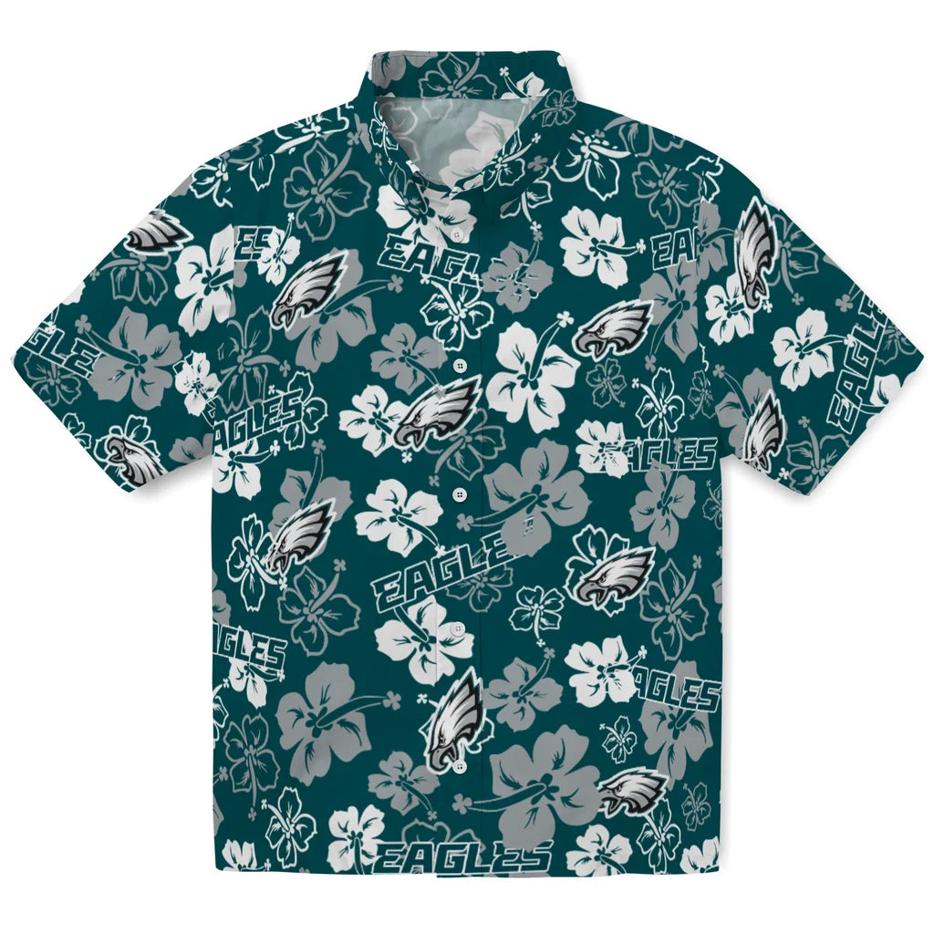 Philadelphia Eagles Hibiscus Bloom Hawaiian Shirt – Moonbestprint