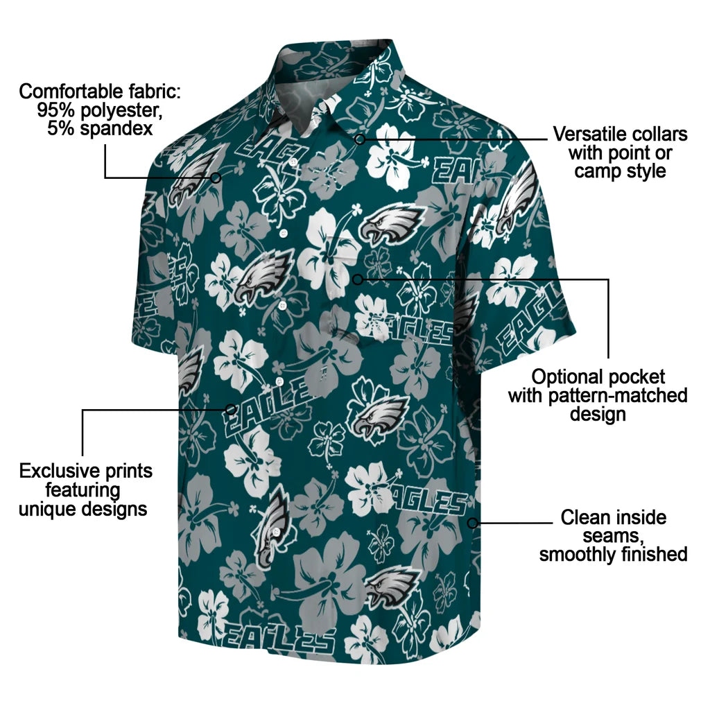 Philadelphia Eagles Hibiscus Bloom Hawaiian Shirt – Moonbestprint