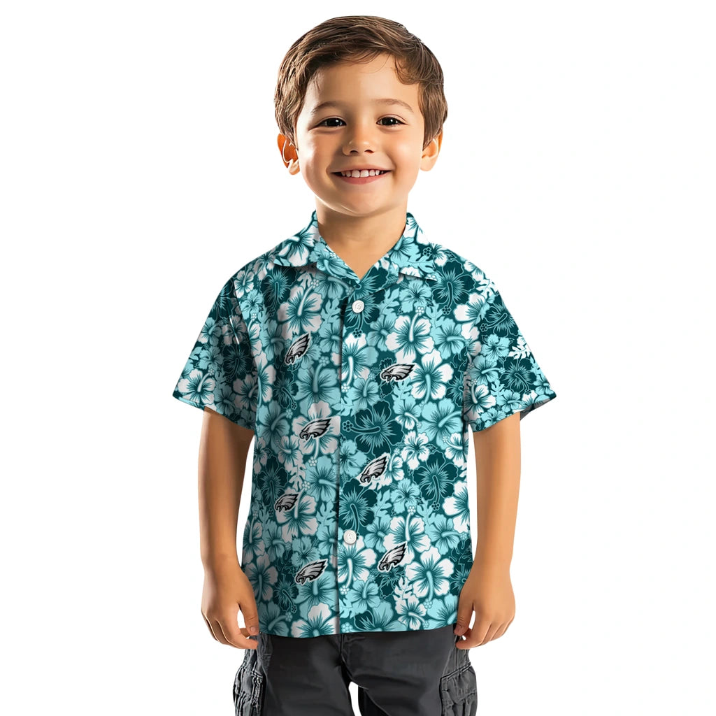Philadelphia Eagles Hawaiian Shirt - Hibiscus Blooms | Moonbestprint