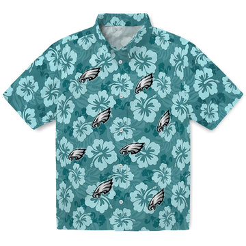 Philadelphia Eagles Hawaiian Shirt - Hibiscus Cluster | Moonbestprint