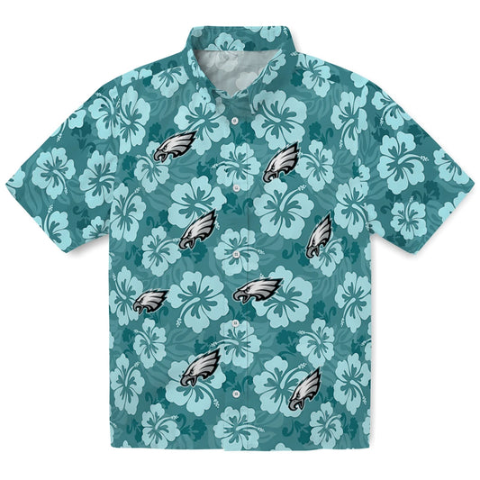 Philadelphia Eagles Hawaiian Shirt - Hibiscus Cluster | Moonbestprint
