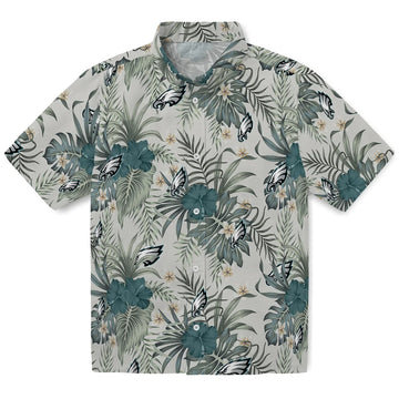 Philadelphia Eagles Hawaiian Shirt - Hibiscus Designs | Moonbestprint