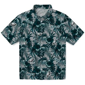 Philadelphia Eagles Hawaiian Shirt - Hibiscus Exotic | Moonbestprint