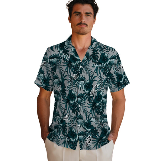 Philadelphia Eagles Hawaiian Shirt - Hibiscus Exotic | Moonbestprint