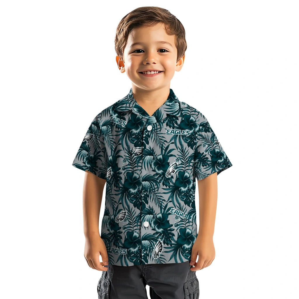 Philadelphia Eagles Hawaiian Shirt - Hibiscus Exotic | Moonbestprint