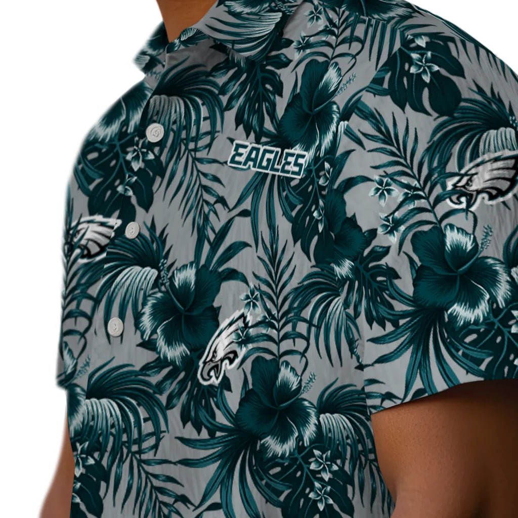 Philadelphia Eagles Hawaiian Shirt - Hibiscus Exotic | Moonbestprint