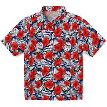 Philadelphia Eagles Hawaiian Shirt - Hibiscus Fiesta | Moonbestprint