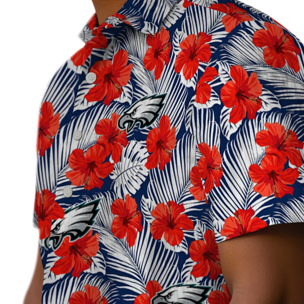 Philadelphia Eagles Hawaiian Shirt - Hibiscus Fiesta | Moonbestprint