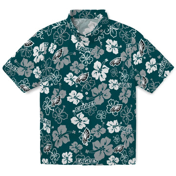 Philadelphia Eagles Hawaiian Shirt - Hibiscus Flower Design | Moonbestprint
