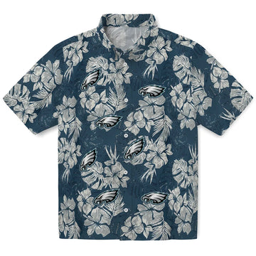 Philadelphia Eagles Hawaiian Shirt - Hibiscus Flowers | Moonbestprint
