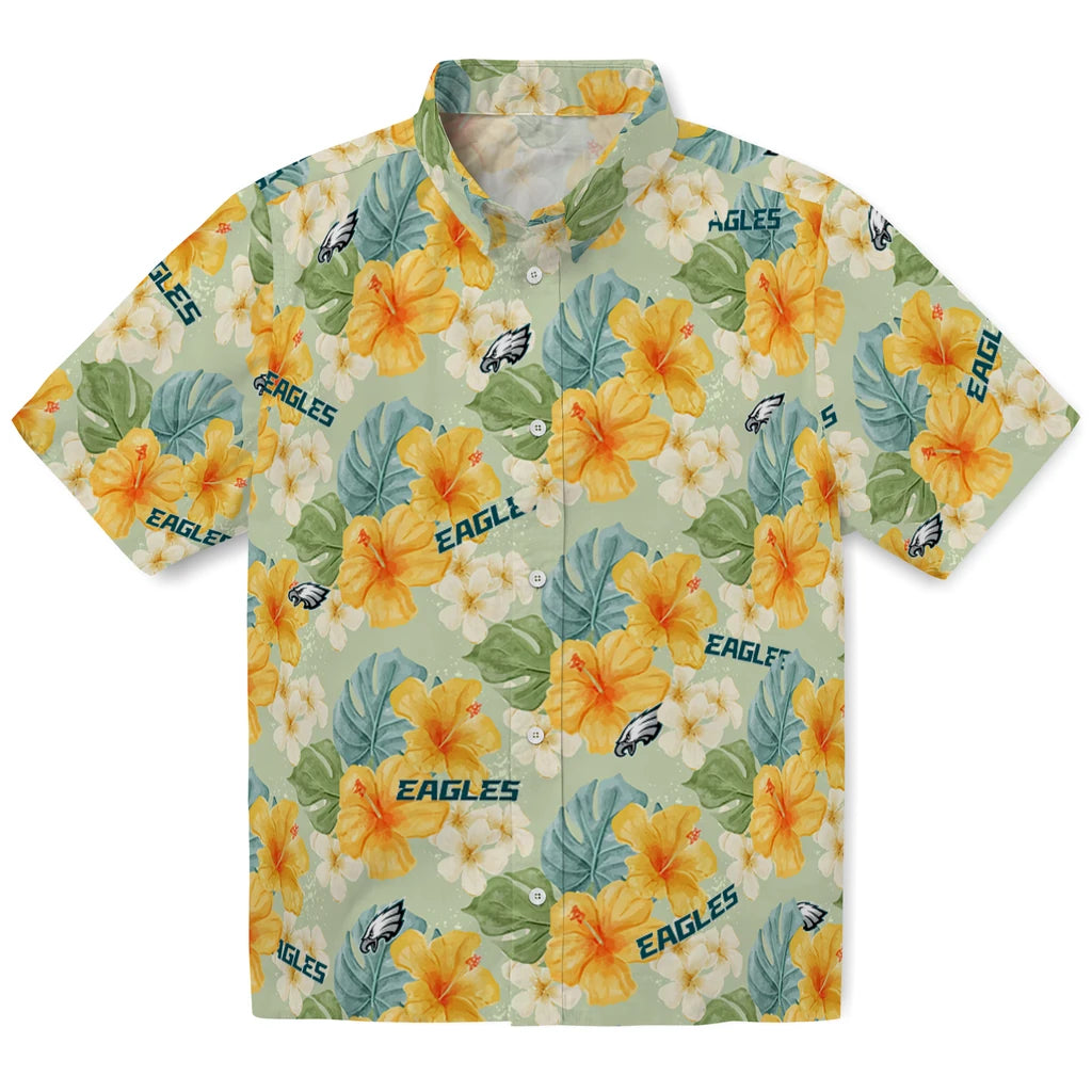 Philadelphia Eagles Hawaiian Shirt - Hibiscus Mood | Moonbestprint