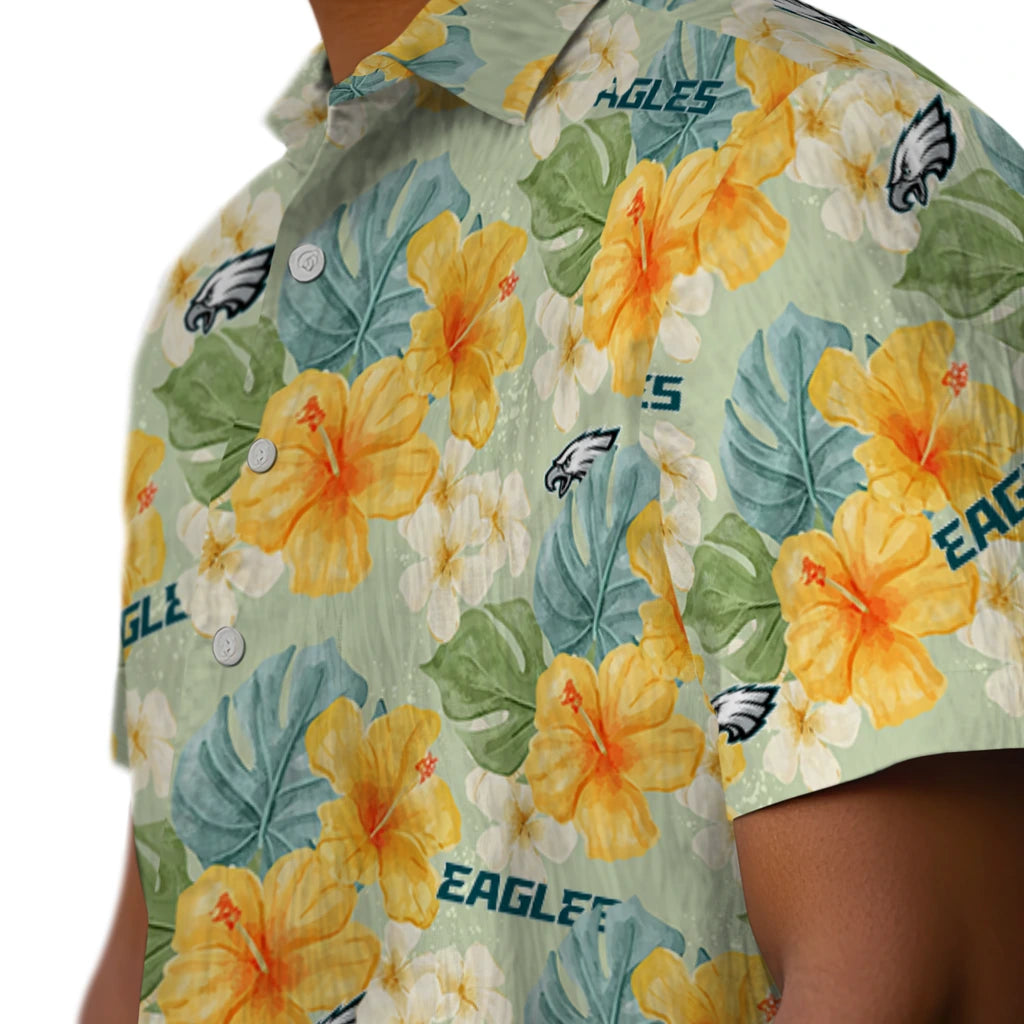 Philadelphia Eagles Hawaiian Shirt - Hibiscus Mood | Moonbestprint