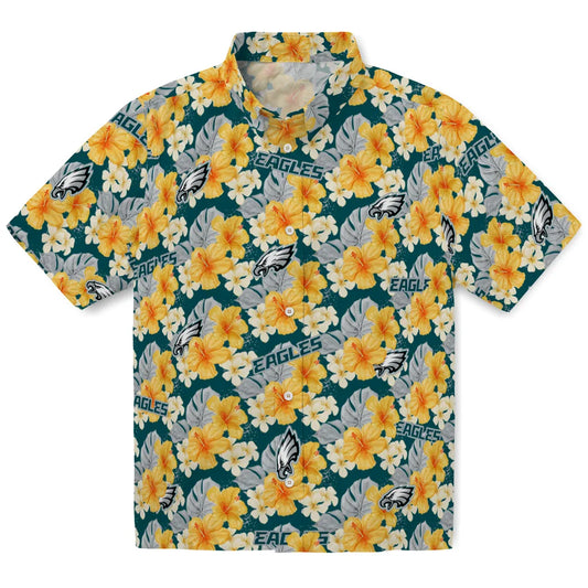 Philadelphia Eagles Hawaiian Shirt - Hibiscus Tropics | Moonbestprint
