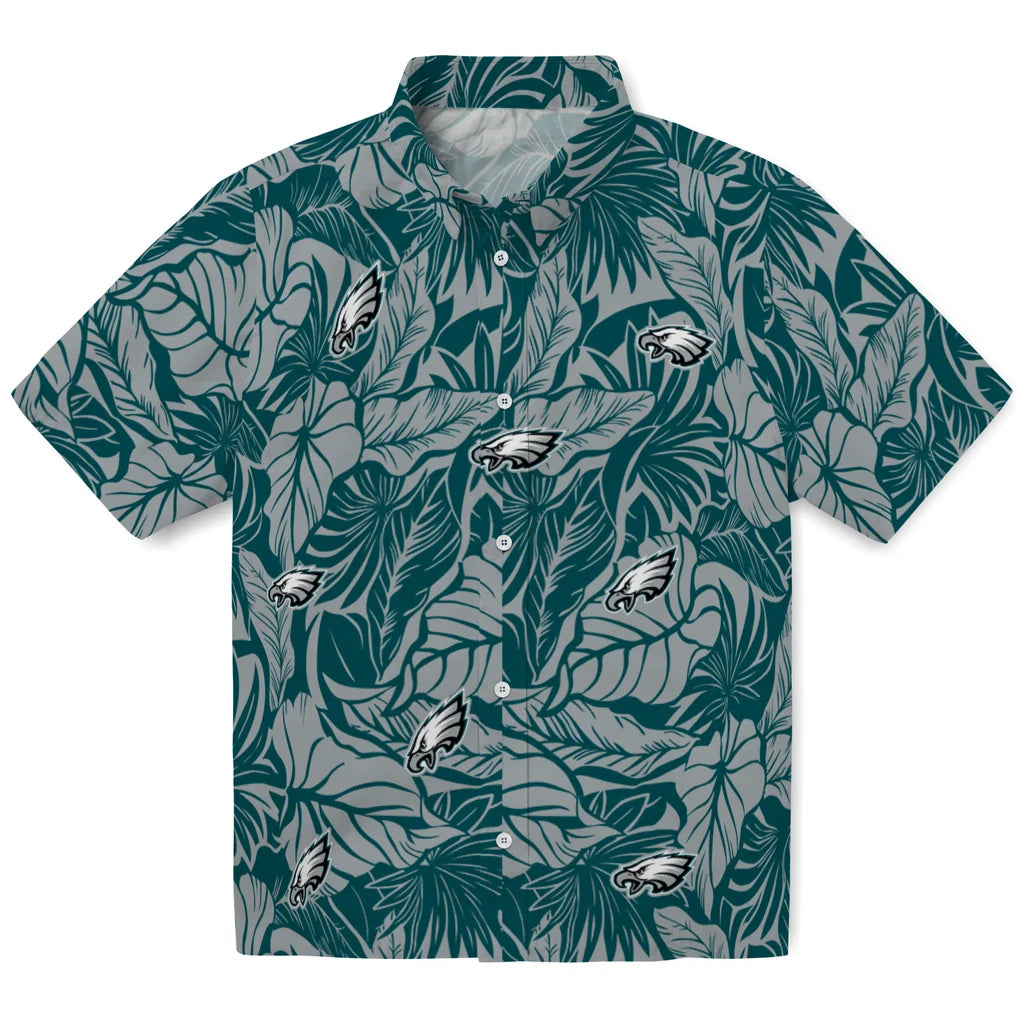 Philadelphia Eagles Hawaiian Shirt - Monstera Layer | Moonbestprint