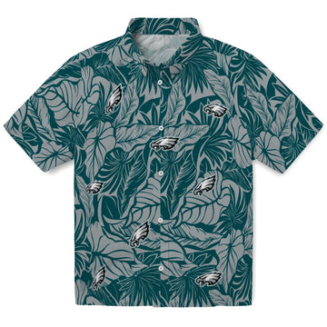 Philadelphia Eagles Hawaiian Shirt - Monstera Layer | Moonbestprint