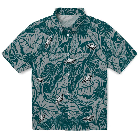 Philadelphia Eagles Hawaiian Shirt - Monstera Layer | Moonbestprint