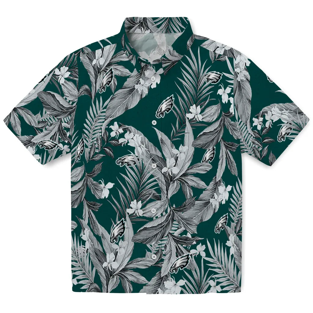 Philadelphia Eagles Hawaiian Shirt - Palm Leaves | Moonbestprint