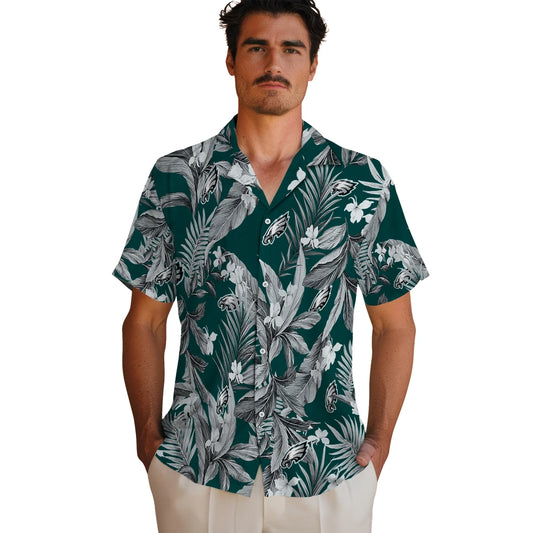 Philadelphia Eagles Hawaiian Shirt - Palm Leaves | Moonbestprint
