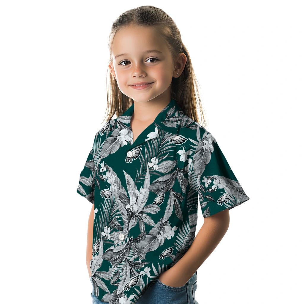 Philadelphia Eagles Hawaiian Shirt - Palm Leaves | Moonbestprint