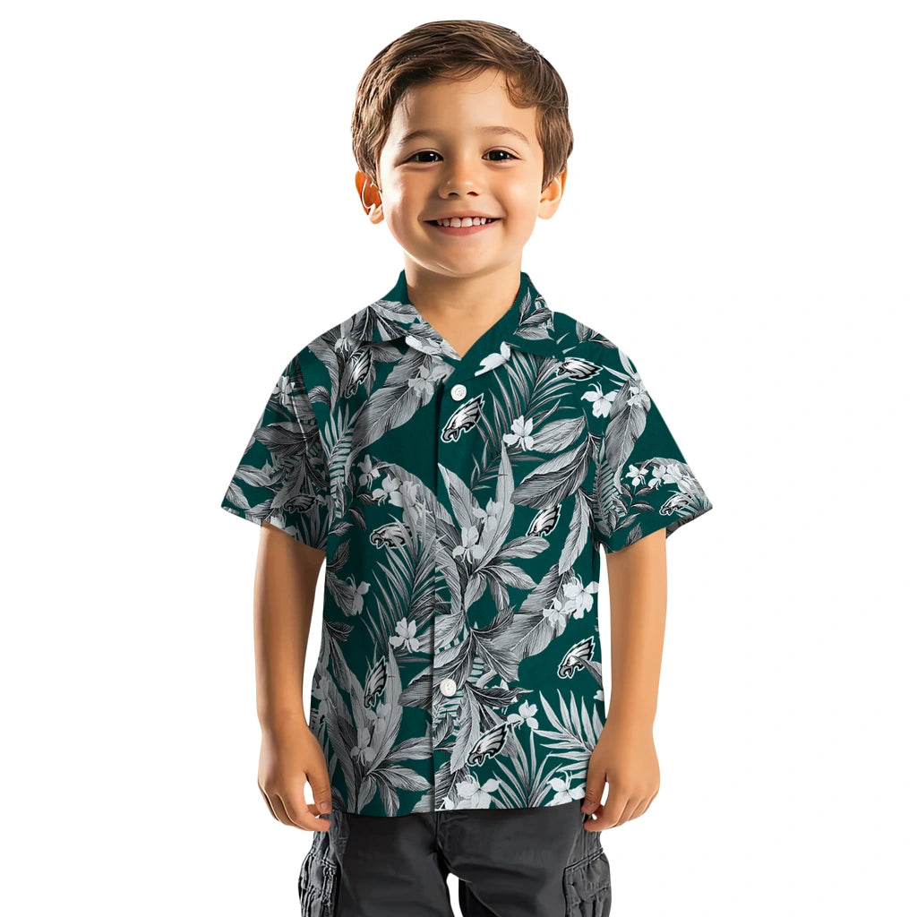 Philadelphia Eagles Hawaiian Shirt - Palm Leaves | Moonbestprint