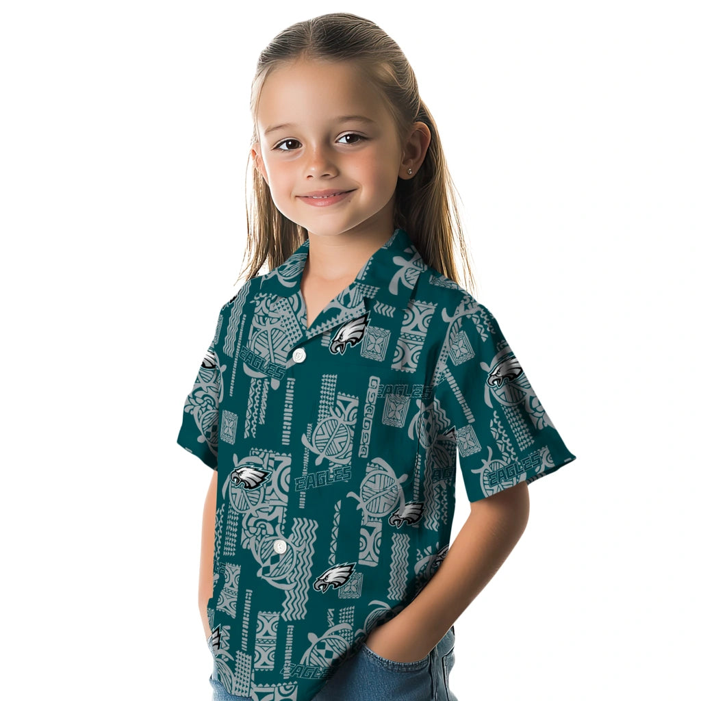 Philadelphia Eagles Hawaiian Shirt - Turtle Lines | Moonbestprint