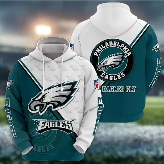 Philadelphia Eagles Logo 3D NFL All Over Print Hoodie -Moonbestprint