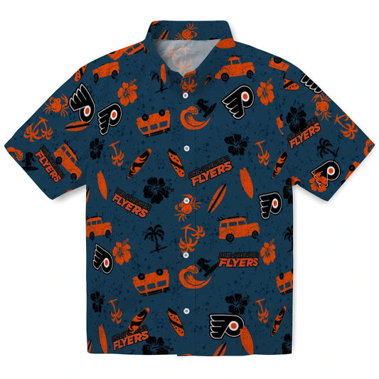 Philadelphia Flyers Hawaiian Shirt - Beach Vibe | Moonbestprint