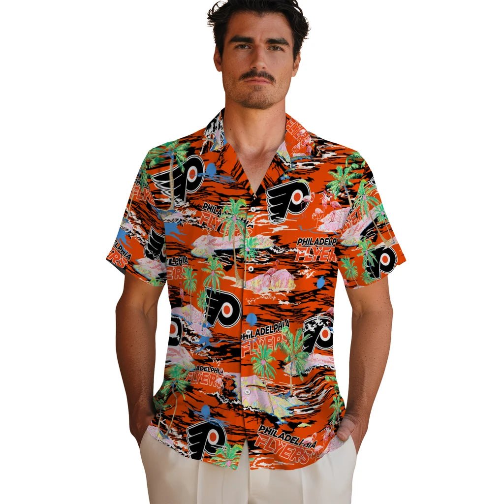 Philadelphia Flyers Flamingo Retreat 2026 Hawaiian Shirt – Moonbestprint