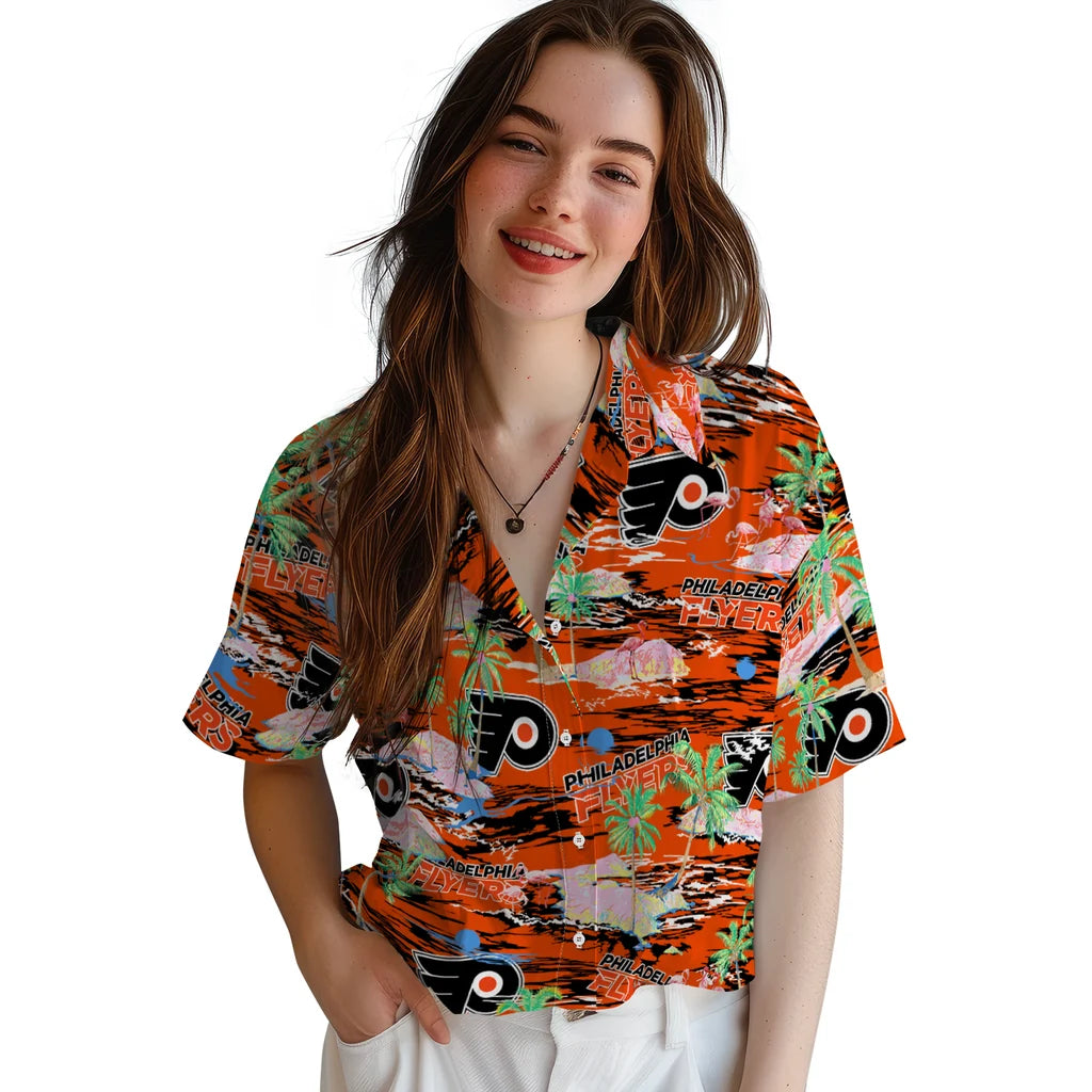 Philadelphia Flyers Flamingo Retreat 2026 Hawaiian Shirt – Moonbestprint