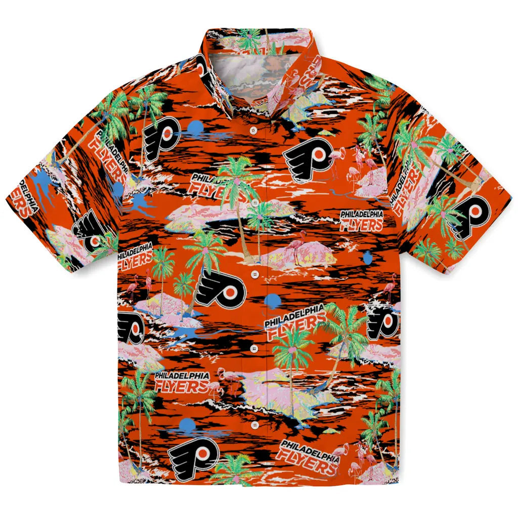 Philadelphia Flyers Hawaiian Shirt - Hawaii Island | Moonbestprint