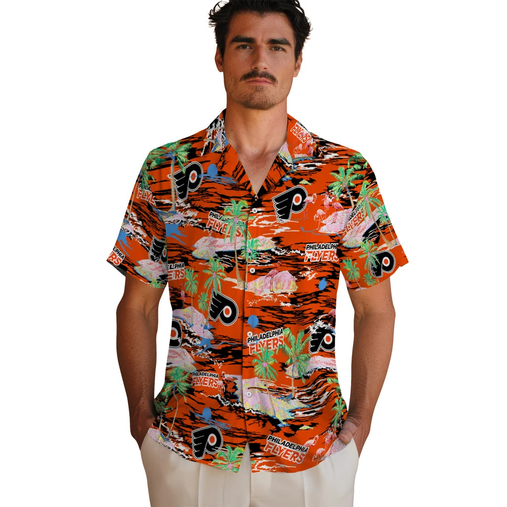 Philadelphia Flyers Hawaiian Shirt - Hawaii Island | Moonbestprint
