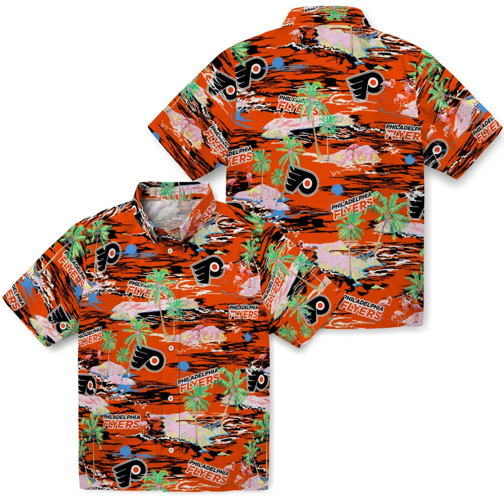 Philadelphia Flyers Hawaiian Shirt - Hawaii Island | Moonbestprint
