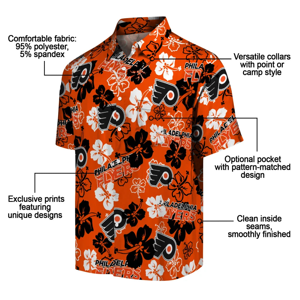 Philadelphia Flyers Hibiscus Bloom Hawaiian Shirt – Moonbestprint