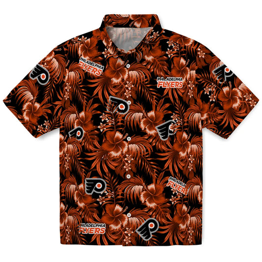 Philadelphia Flyers Hawaiian Shirt - Hibiscus Exotic | Moonbestprint