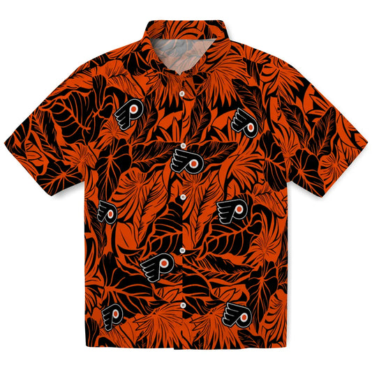 Philadelphia Flyers Hawaiian Shirt - Monstera Layer | Moonbestprint