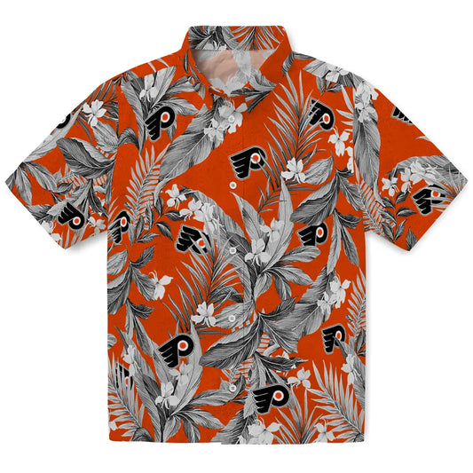 Philadelphia Flyers Hawaiian Shirt - Palm Leaves | Moonbestprint
