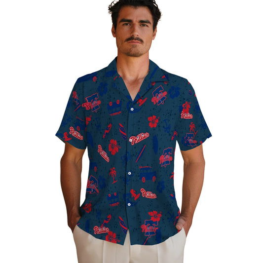 Philadelphia Phillies Hawaiian Shirt - Beach Vibe | Moonbestprint