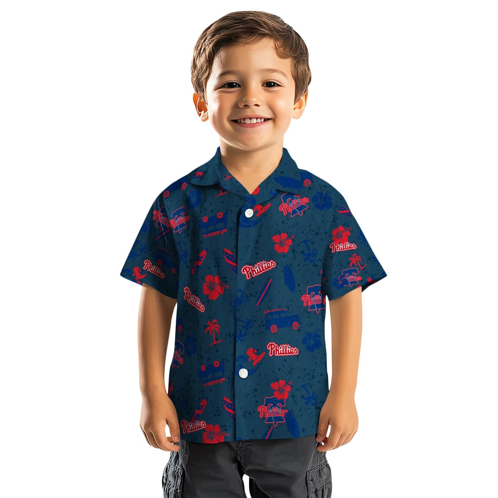 Philadelphia Phillies Hawaiian Shirt - Beach Vibe | Moonbestprint