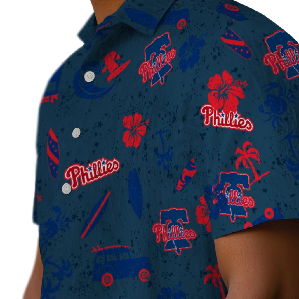 Philadelphia Phillies Hawaiian Shirt - Beach Vibe | Moonbestprint