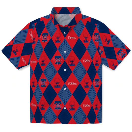 Philadelphia Phillies Hawaiian Shirt - Golfing Plaid | Moonbestprint