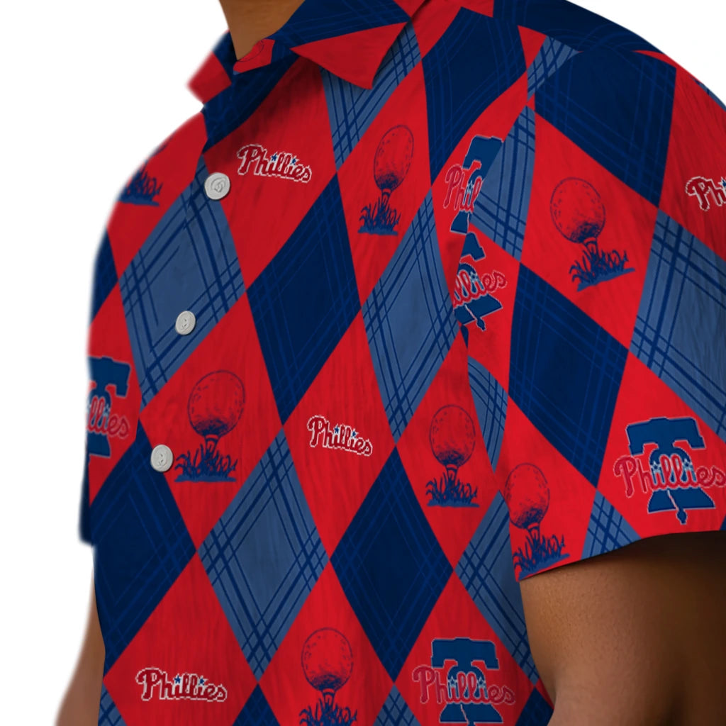 Philadelphia Phillies Hawaiian Shirt - Golfing Plaid | Moonbestprint
