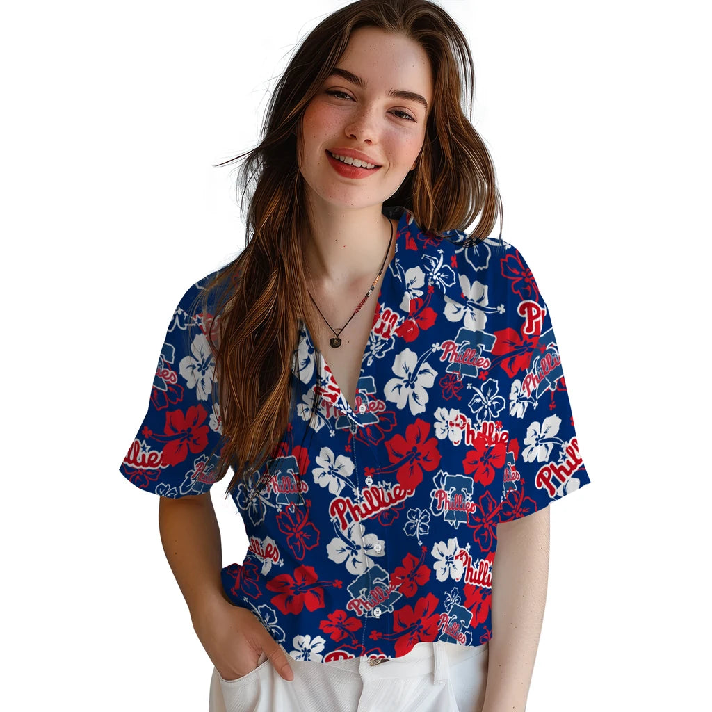 Philadelphia Phillies Hibiscus Bloom Hawaiian Shirt – Moonbestprint