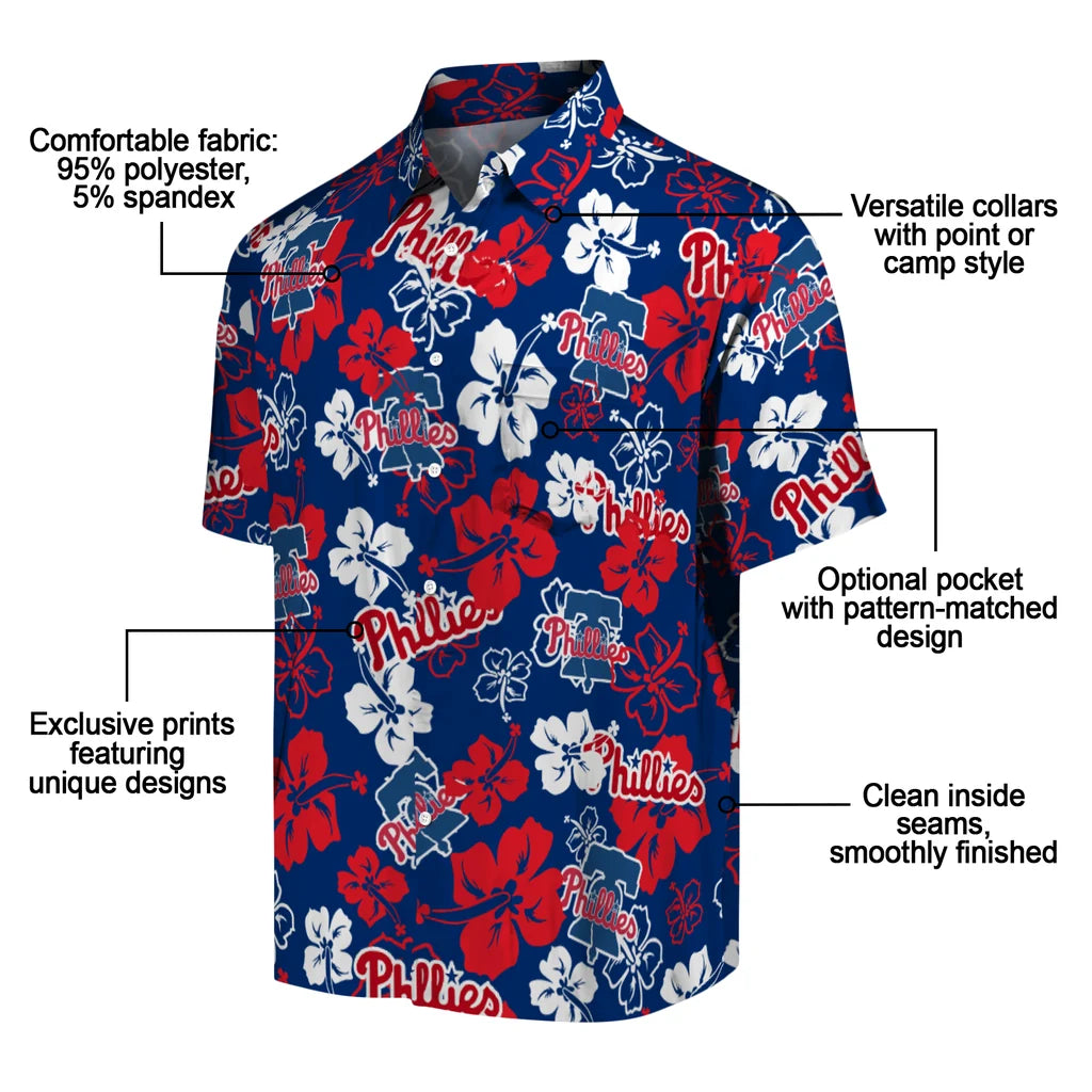 Philadelphia Phillies Hibiscus Bloom Hawaiian Shirt – Moonbestprint