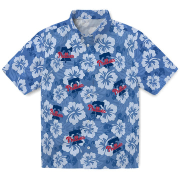 Philadelphia Phillies Hawaiian Shirt - Hibiscus Cluster | Moonbestprint