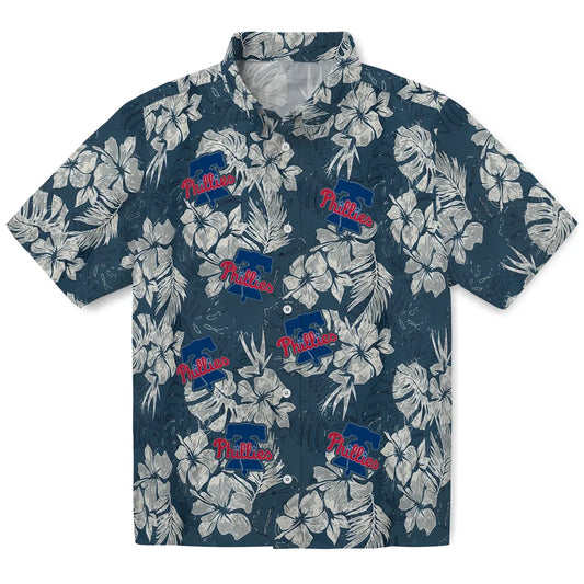 Philadelphia Phillies Hawaiian Shirt - Hibiscus Flowers | Moonbestprint