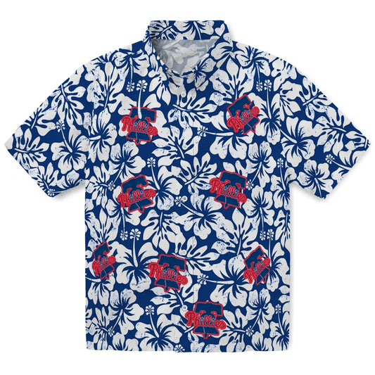 Philadelphia Phillies Hawaiian Shirt - Hibiscus Motif | Moonbestprint
